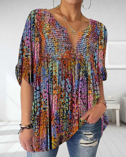 LM | Blouse with V-neck