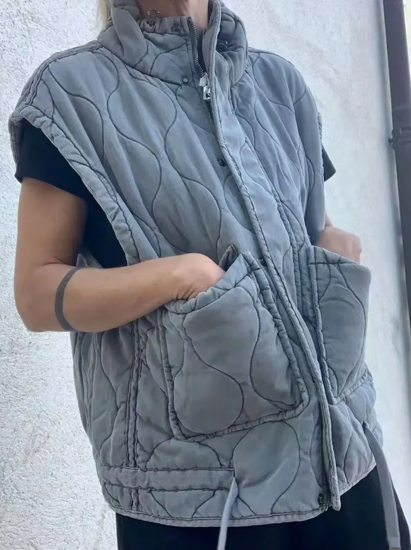 LM | Cotton vest with pockets