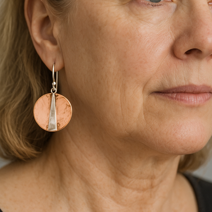Round Silver Earrings With Brilliant-cut Zircons