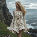 Women's Octopus Inspired Celtic Knot Knit Sweater Dress artswardrobe