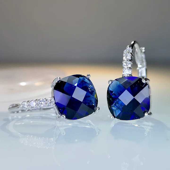 Blue Crystal Earrings