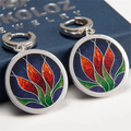 Rounded Handpainted Earrings