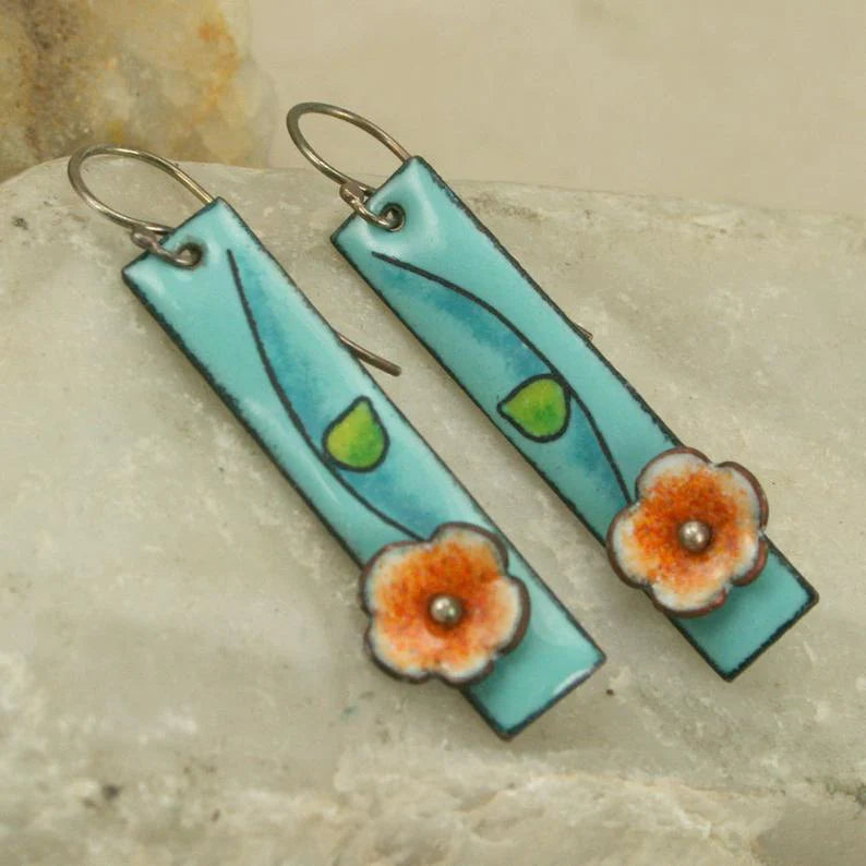 Enamel Earrings