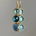 Blue Glass Dangling Earrings