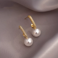 Bright Golden Pearl Earrings