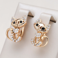 Kitten Earrings in Gold
