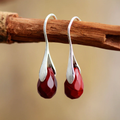 Red Drop Stone Earrings