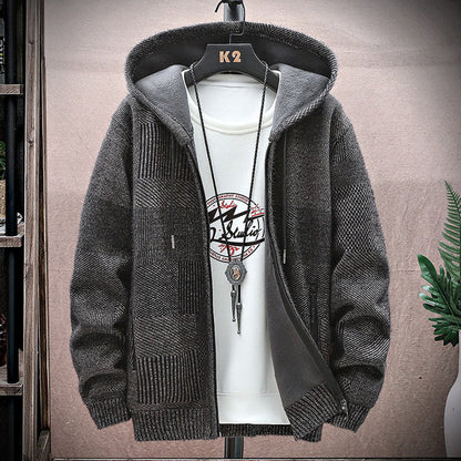Men's Vintage Knitted Cardigan Thickened Warm Jacket artswardrobe