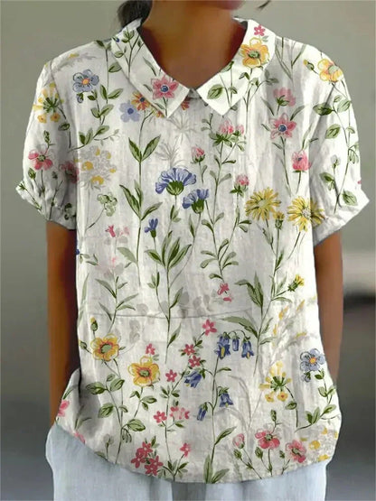 LM | Blouse with floral print for women