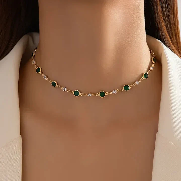 Emerald Green Pendant Necklace