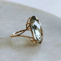 Green Oval Crystal Ring