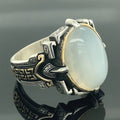 White Opal Seal Ring