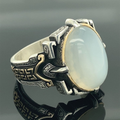 White Opal Seal Ring
