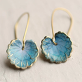 Blue Leaf Earrings