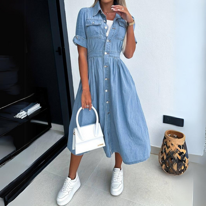 LM | Elegant vintage summer midi dress