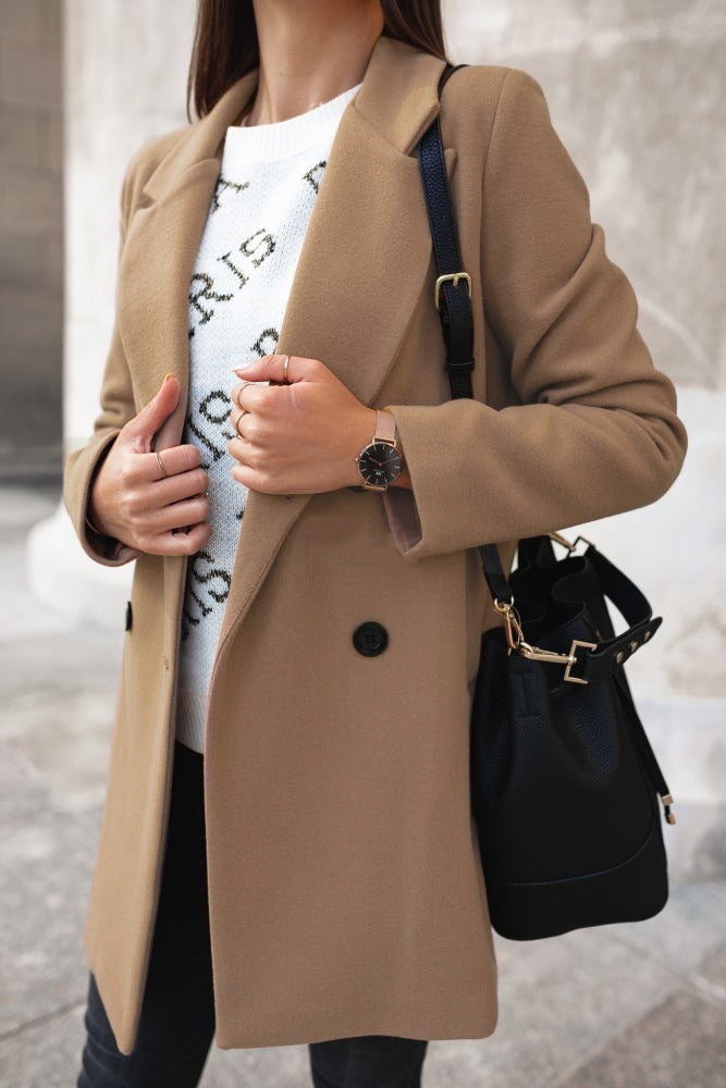LM | Classic turtleneck jacket for women