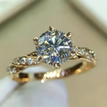 Inlaid Zirconia Bright Ring