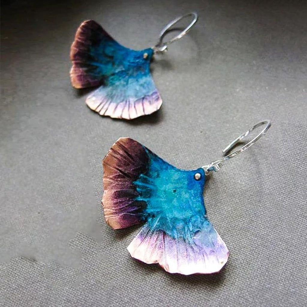 Blue Butterfly Earrings in Sterling Silver