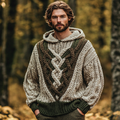 Men's Irish Celtic Knotted Chunky Knit Hooded Sweater elevenforest