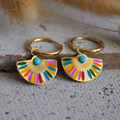 Colorful Gold Earrings