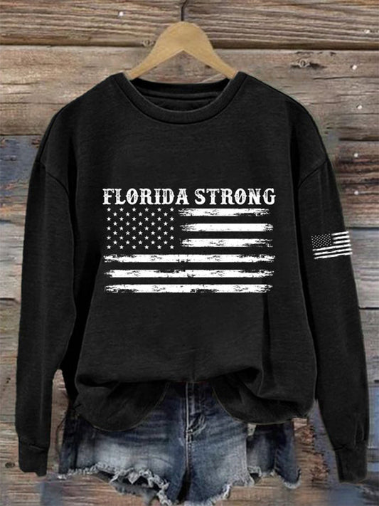 Comstylish Women's Florida Strong Printed Casual Sweatshirt