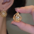 Golden Sphere Earrings