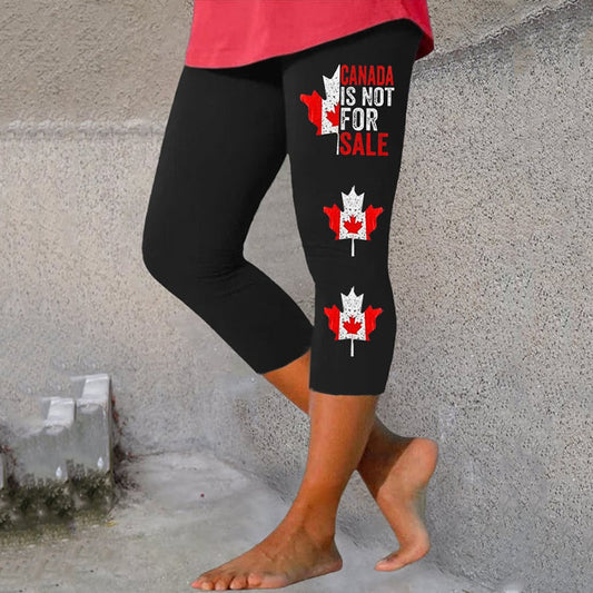 Women's Canada Is Not For Sale Print Leggings elevenforest