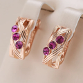 Purple Crystal Earrings