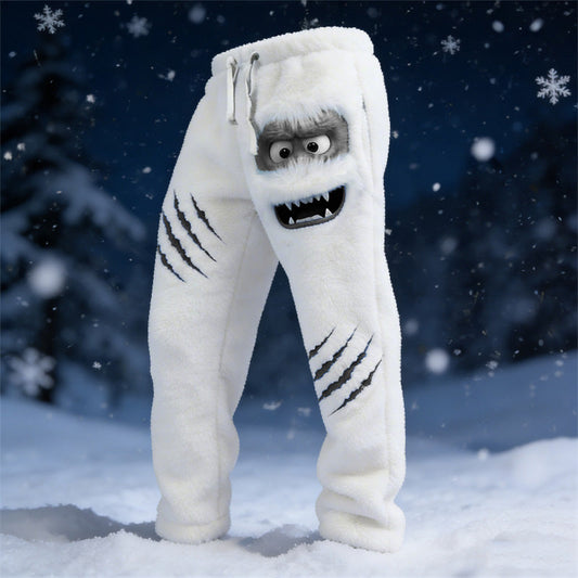 Men's Ice Monster & Scratch Cozy Plush Sweatpants artswardrobe