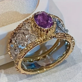 Bright Purple Zirconia Ring