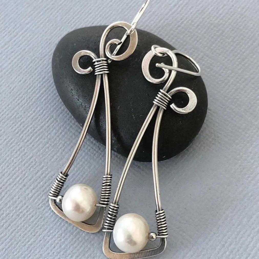 Pearl Earrings in Silver