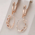 Earrings With Gold Zirconia