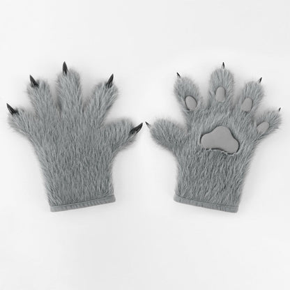 Comstylish Plush Cat Paw Warm Gloves
