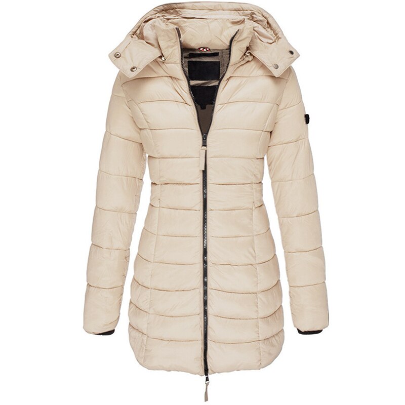 LM | Stylish down jacket with hood and zipper: Your choice for the winter