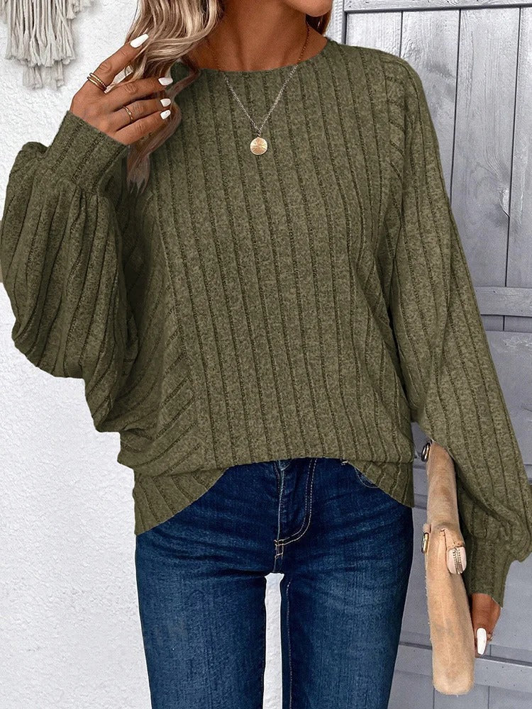 LM | MW - Cozy knitted sweater with balloon sleeves