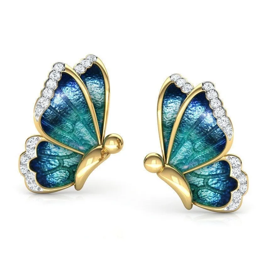 Blue Butterfly Earrings