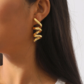 Spiral Gold Earrings