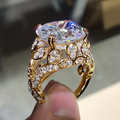 Glass Gold Ring