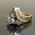 Irregular Zirconia & Gold Ring
