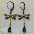 Golden Dragonfly Earrings