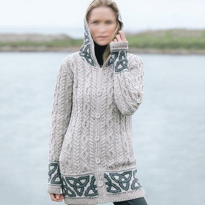 Vintage Celtic Jacquard Knit Cardigan Sweater elevenforest