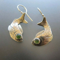 Silver Koi Earrings
