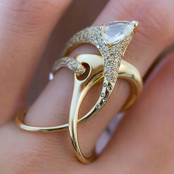 Bright Braided Gold Ring