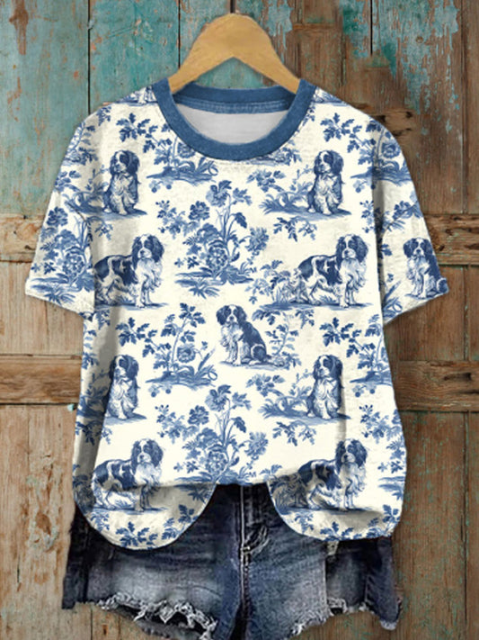 Women's Dachshund Dog Print Casual T-shirt artswardrobe