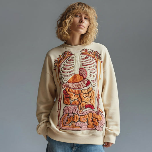 Comstylish Vintage Halloween Anatomy Art Sweatshirt