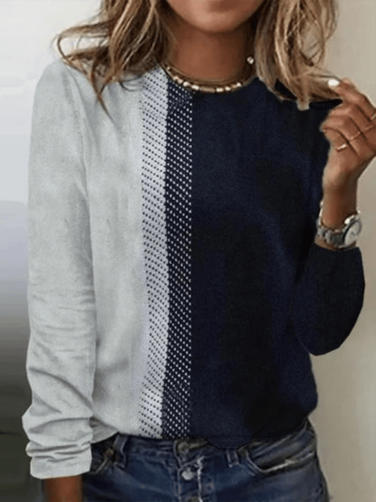 Women'S Casual Loose Pullover Long-Sleeved Top 