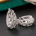 Bright Silver Basket Earrings