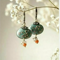 Green Blossom Earrings