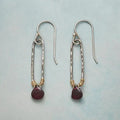 Dangling Garnet Stone Earrings