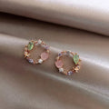 Crystal Earrings in Rose Gold